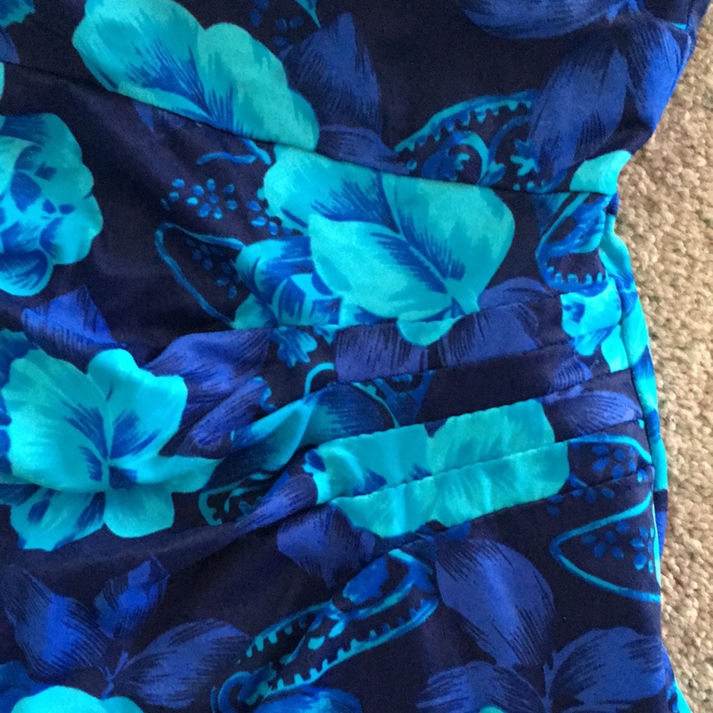 Vintage LE COVE One Piece Blue Swimsuit Size 10 - Picture 2 of 11